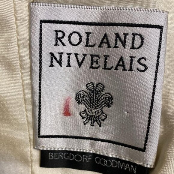 Roland Nivelais Bergdorf Goodman Gold Long Dress. - Picture 3 of 6